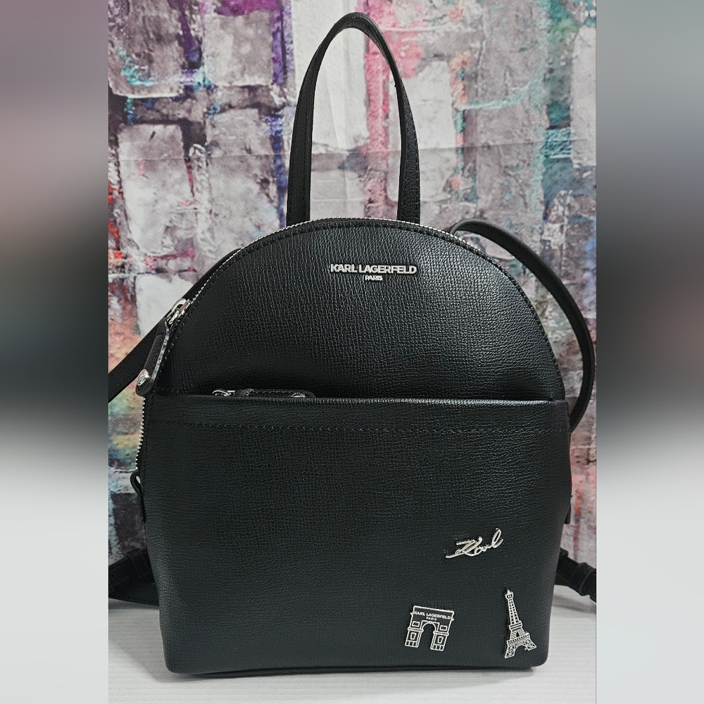 Karl Lagerfeld Black Backpack NWT
